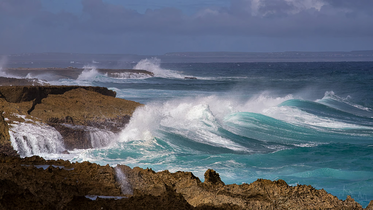 The north coast of Curaçao